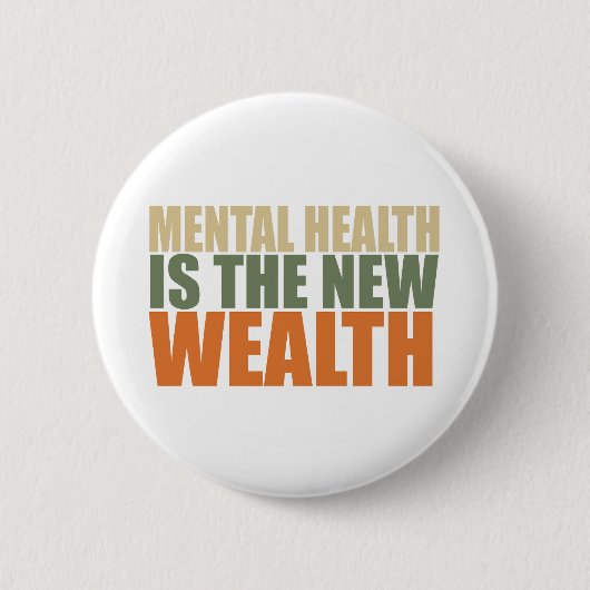 健康は新富だ 缶バッジ (正面)