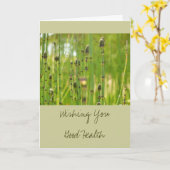 健康を祈る良いカード カード (黄色い花)