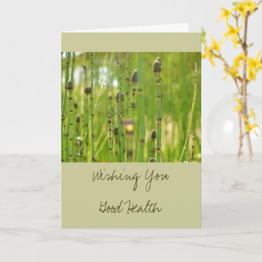 健康を祈る良いカード カード (黄色い花)