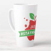 健康を維持する赤りんご カフェラテマグ (左アングル)