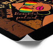 健康アフロ・アフリカ・アメリカ黒人歴史月間 ポスター (角)