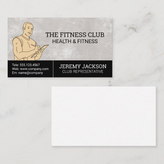 健康インストラクター 名刺 (正面/裏面)