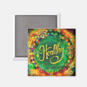 健康インスパイアトレンディー一語刺激 マグネット (正面/裏面)