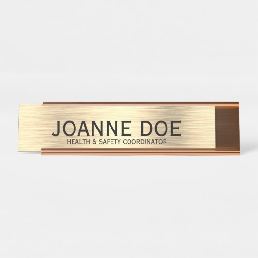健康エレガント安全コーディネーター デスクネームプレート (正面)