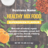 健康オーガニック食品ラベル シール (正面)