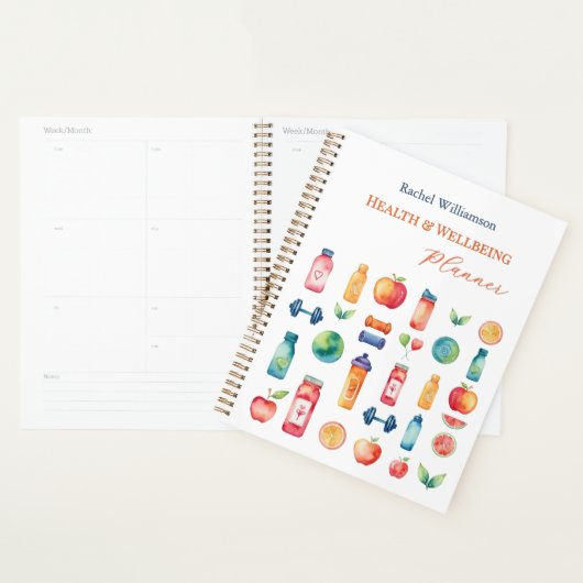 健康カラフルパーソナライズされたと福祉 プランナー手帳 (ディスプレー)