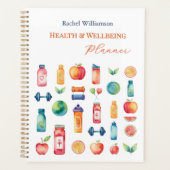 健康カラフルパーソナライズされたと福祉 プランナー手帳 (正面)