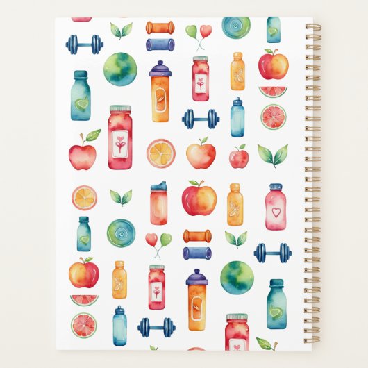 健康カラフルパーソナライズされたと福祉 プランナー手帳 (裏面)