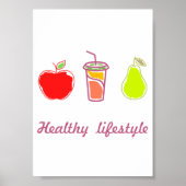 健康カラフル生活食品・飲料芸術 ポスター (正面)