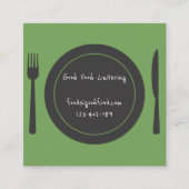 健康スタイリッシュモダンケータリング会社 スクエア名刺 (正面)