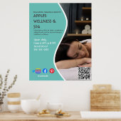健康スパポスターフライヤーウェルネスセンタージムのフィット ポスター (キッチン)