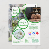 健康スパポスターフライヤーウェルネスセンタージムのフィット ポストカード (正面/裏面)