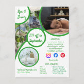 健康スパポスターフライヤーウェルネスセンタージムのフィット ポストカード (正面)