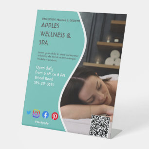 健康スパポスターフライヤーウェルネスセンタージムのフィット 台座サイン