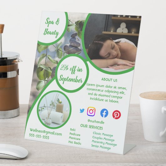 健康スパポスターフライヤーウェルネスセンタージムのフィット 台座サイン (インサイチュ)