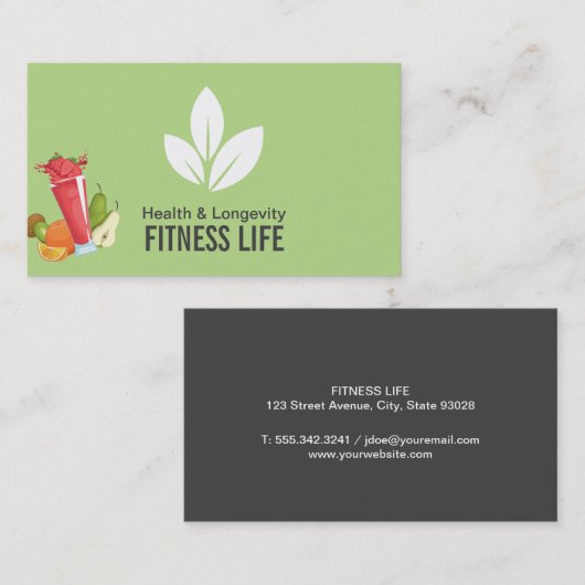 健康スムージー 名刺 (正面/裏面)