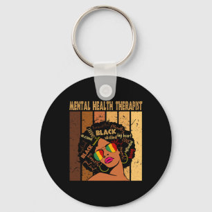 健康セラピストアフロ女性黒人歴史月間1 キーホルダー