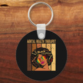 健康セラピストアフロ女性黒人歴史月間1 キーホルダー (正面)