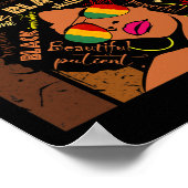 健康セラピストアフロ女性黒人歴史月間1 ポスター (角)