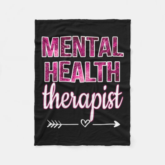 健康セラピストメンタルヘルスカウンセラーセラピー フリースブランケット (正面)