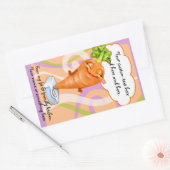 健康ダイエットニンジンのステッカー 長方形シール (封筒)