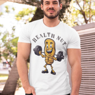 💪健康ナットおもしろいT型🥜 Tシャツ