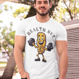 💪健康ナットおもしろいT型🥜 Tシャツ