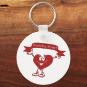 健康ハート人認識度図心臓学 キーホルダー (正面)