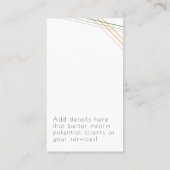 健康パーソナライズされた衛生ビジネスカード 名刺 (裏面)