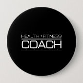 健康フィットネスコーチパーソナルトレーナー体操トレーニング 缶バッジ (正面)