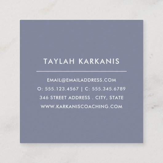 健康フィールドフレッシュカラフルフルーツスクエア スクエア名刺 (裏面)