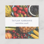 健康フィールドフレッシュカラフルフルーツスクエア スクエア名刺 (正面)