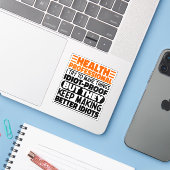 健康プロフェッショナル私は物事を作ろうとするおもしろい シール (ノートパソコンとiPhone)