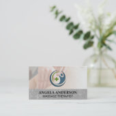 健康マッサージのロゴ | ウェルネス 名刺 (スタンド正面)