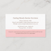 健康モダン介護者の名刺 名刺 (裏面)
