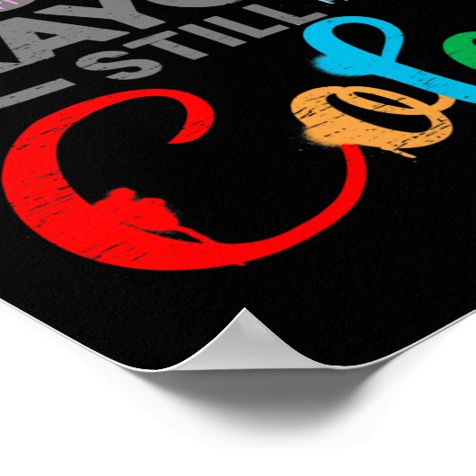 健康モチベーションことわざ壊れたクレヨンStill Colo ポスター (角)