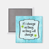 健康ライフスタイルフィットネス変化確認引用文 マグネット (正面/裏面)