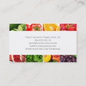 健康ライフスタイル栄養生鮮食品ダイエット専門家 名刺 (裏面)