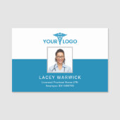 健康ロパーソナライズされたゴ気にのナース写真ID 名札 (正面)