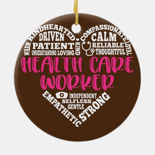 健康ワーカ気にー語ハートRNナースライフ セラミックオーナメント (裏面)
