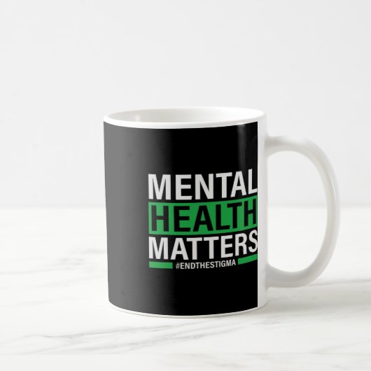 健康上の問題はスティグマを終了するメンタルヘルス認識 コーヒーマグカップ (右)