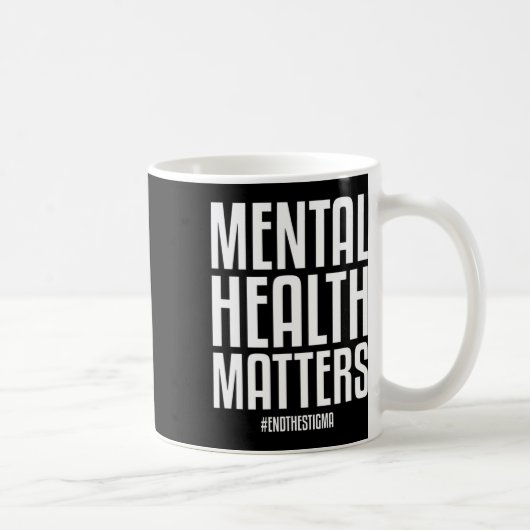 健康上の問題はスティグマを終了するメンタルヘルス認識 コーヒーマグカップ (右)
