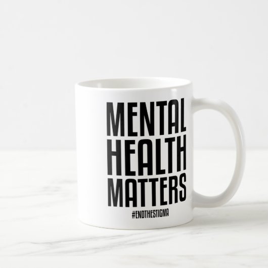 健康上の問題はスティグマを終了するメンタルヘルス認識 コーヒーマグカップ (右)