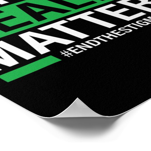 健康上の問題はスティグマを終了するメンタルヘルス認識 ポスター (角)