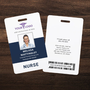健康会社モダン従業員のロゴと写真ID バッジ