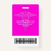 健康会社気にのロゴのフォトクリップ名 バッジ (裏面)