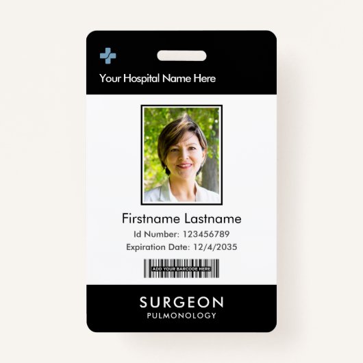 健康会社気にのロゴのフォトクリップ名 バッジ (正面)