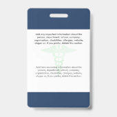 健康会社気にのロゴのフォトクリップ名 バッジ (Back)