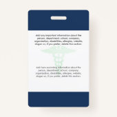 健康会社気にのロゴのフォトクリップ名 バッジ (裏面)