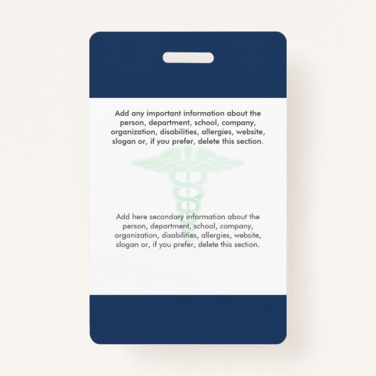 健康会社気にのロゴのフォトクリップ名 バッジ (裏面)